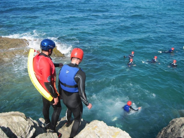 Everyone enjoys coastering